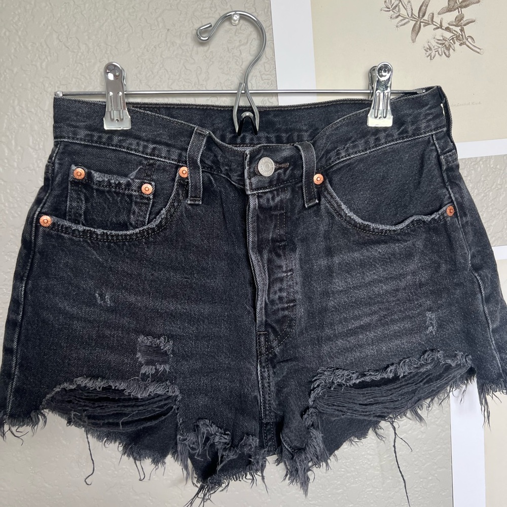 Levi 501 shorts high rise